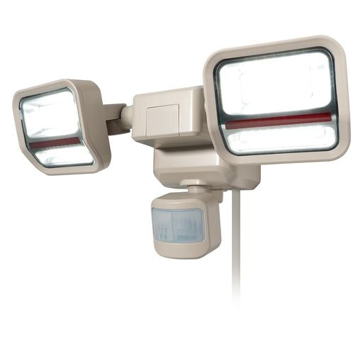 エルパ(ELPA) 防犯センサーライト 1500ルーメン 2灯 セキュリティ 防犯 二面発光 赤色警告灯 人感センサー 防犯対策 予知防犯 ESL-SS2002AC