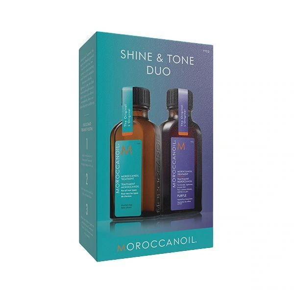 [国内正規品] モロッカンオイル シャイン&トーンデュオ（オイル50ml+パープルオイル50ml） MOROCCANOIL 紫色素が髪の黄ばみや赤みを中和