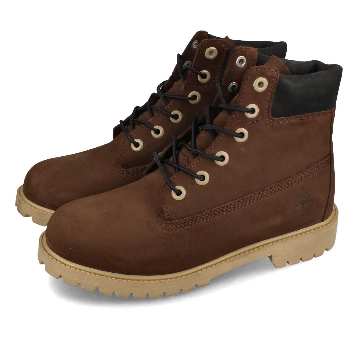 TIMBERLAND 6inch PREMIUM BOOT WP JUNIORS DARK BROWN NUBUCK