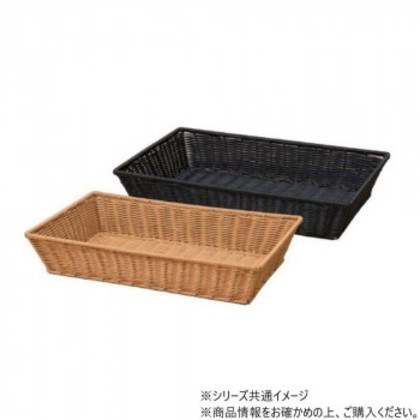 PP長角バスケット 1/1ブラック(深) 70022630