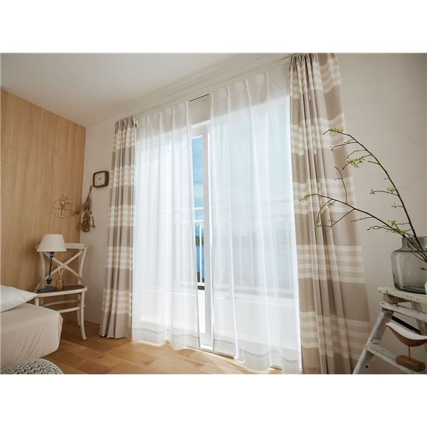 レースカーテン [ソステ 約100x198cm 1枚入 G1061] 洗える スミノエ