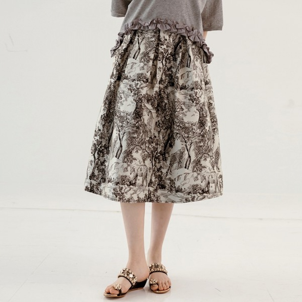 (マックスカルティッジョ) ジャカード柄ボリュームスカート