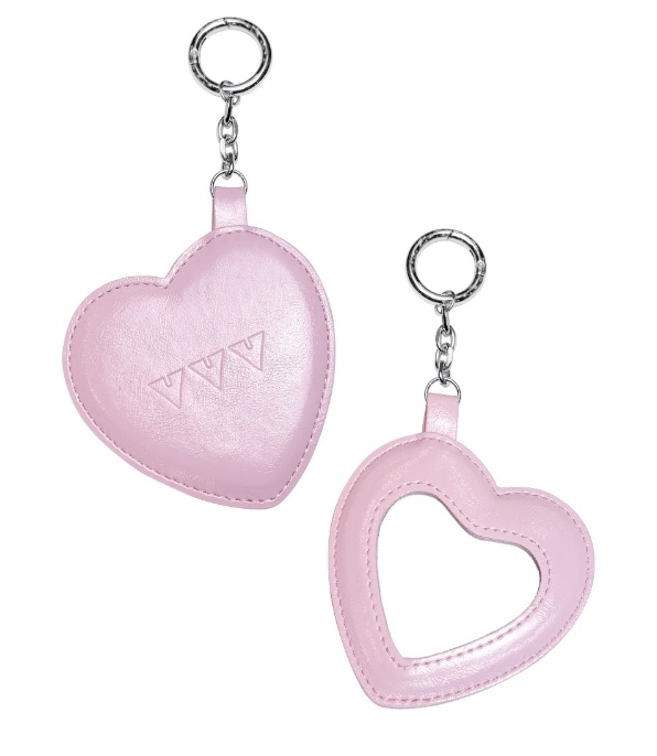 ハートミラーキーリングキーチェーン