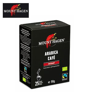 マウントハーゲン(MOUNT HAGEN) オーガニック フェアトレード インスタントコーヒー 50g(2g×25本) 有機JAS スティック