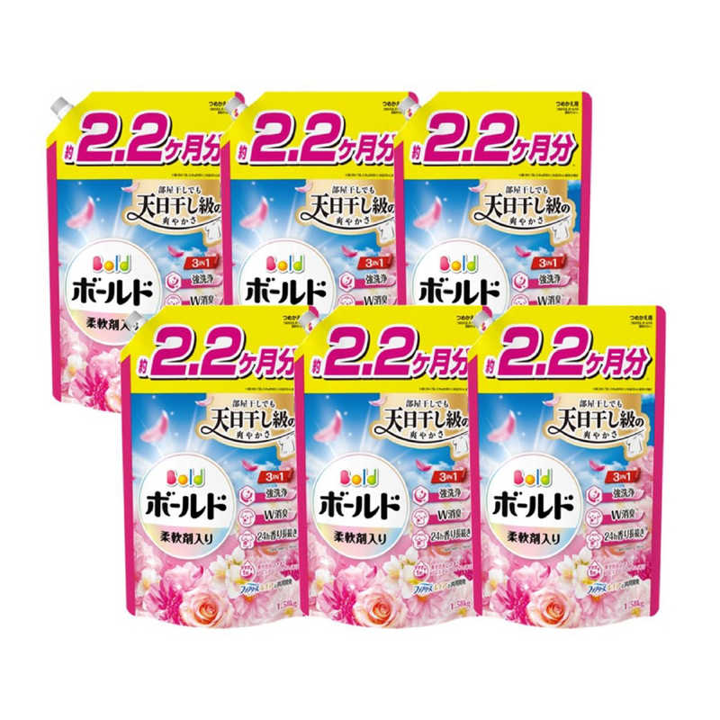 P＆G　(ケース販売) ボールド ジェル 華やかプレミアムブロッサムの香り つめかえ用 ウルトラジャンボサイズ 1580g×6個