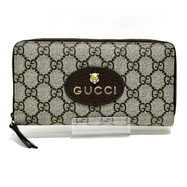 グッチ GGスプリーム 473953 タイガー 長財布 レディース【中古】