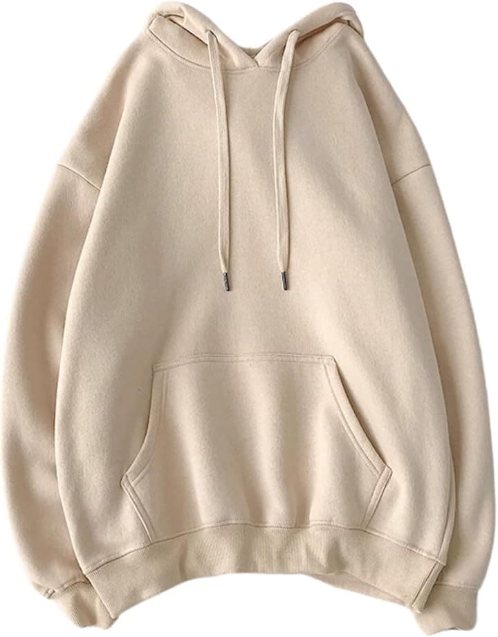 ゆったり パーカー リラックス 無地 フード 長袖 レディース 大きいサイズ シンプル おしゃれ 洗える 秋 冬 フリーサイズ(ベージュ, Free Size)
