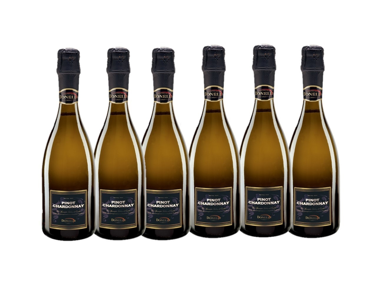 【送料無料】ドネリ ピノシャルドネスプマンテ 750ml6本［白 泡/やや辛口/イタリア/エミリア]【本州(一部地域を除く)は送料無料】【モンテ物産】
