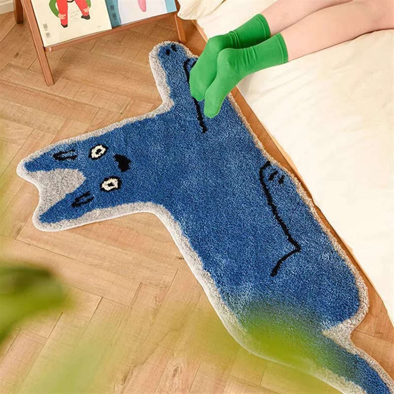 【速達!】動物寝室カシミヤベッドサイドカーペットを模した子供部屋厚く長尺のマットベッドの前のウールカーペットの窓掛けマット