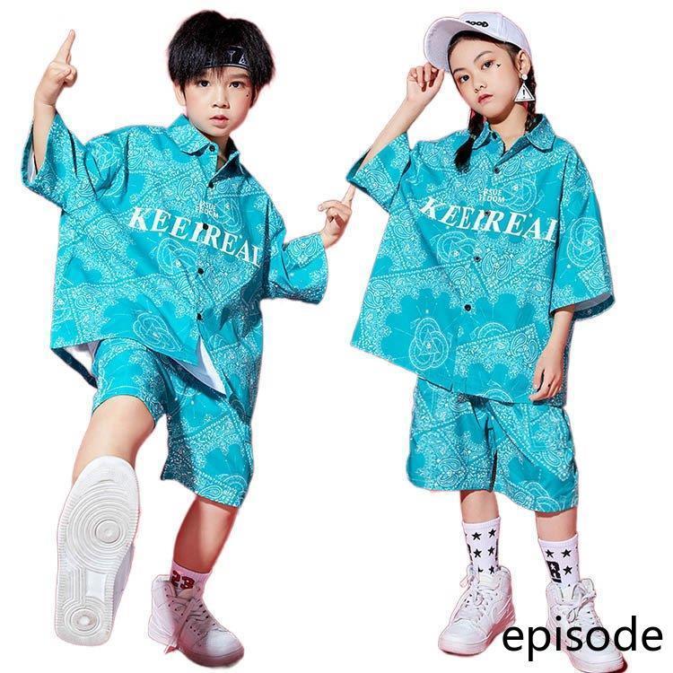 キッズダンス衣装 子供服 派手 ヒップホップ ストリート パンツ カラフル 韓国 ファッション ガールズ 男の子 tシャツ 男女兼用 舞台服 発表会 応援団 人気