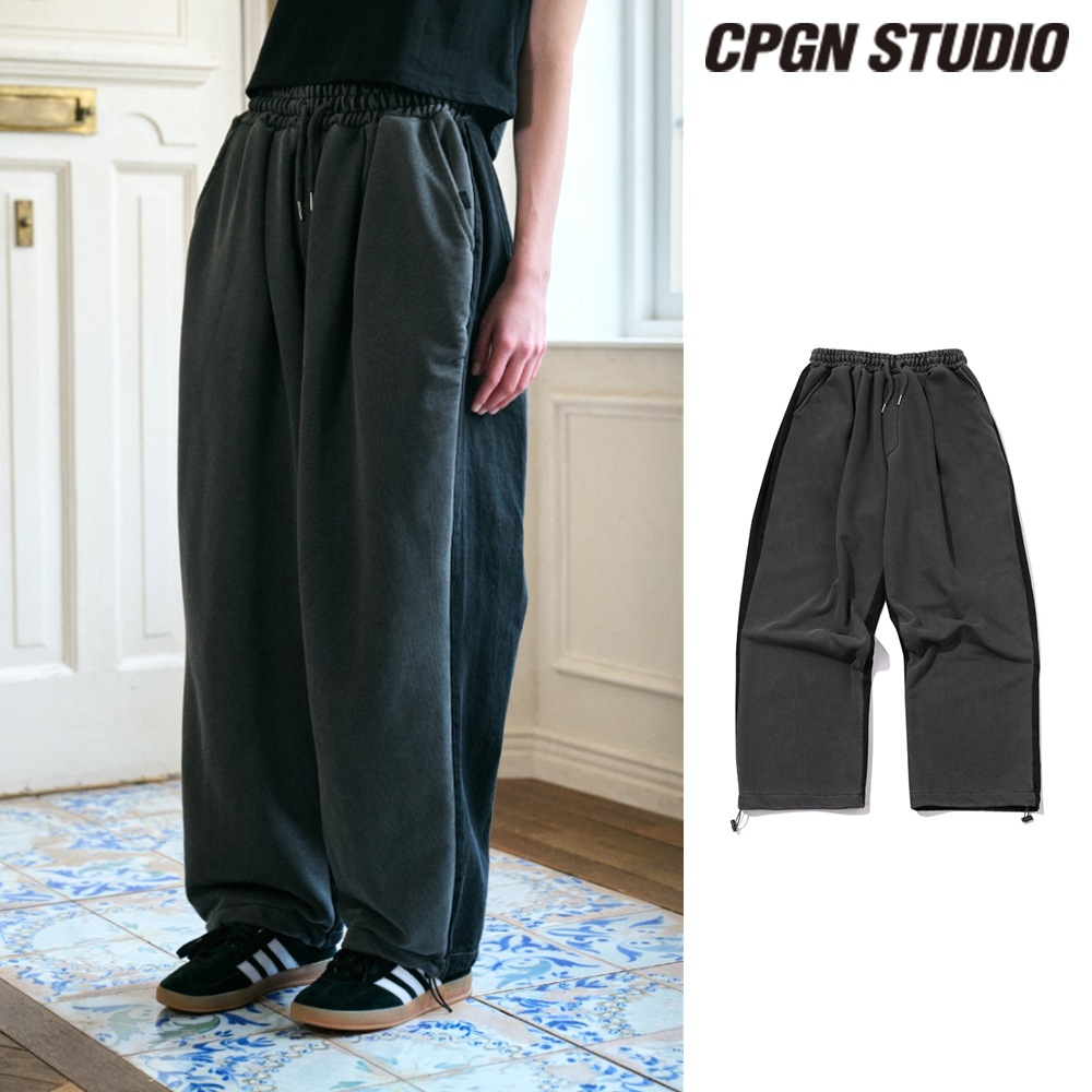 【CPGN STUDIO】 Pigment Denim Three Tuck Balloon Sweatpants