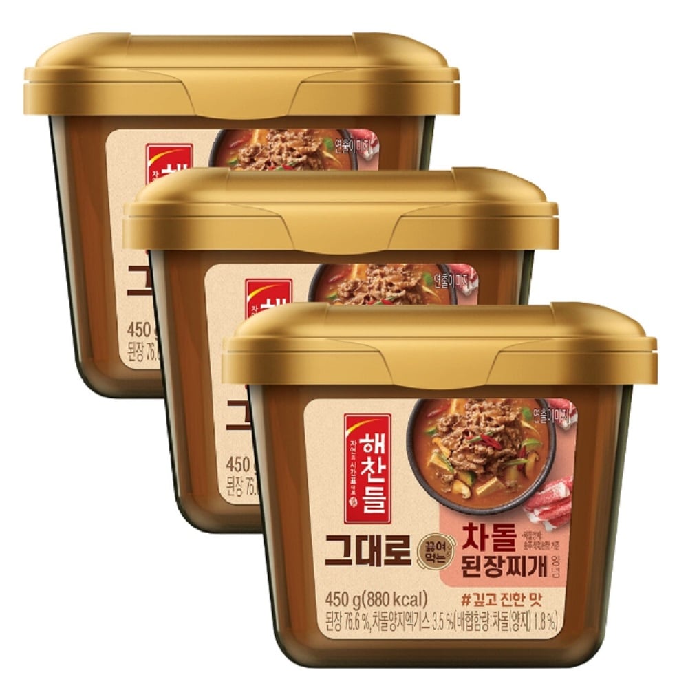 韓国-KMEAL-ヘチャンたちそのまま味噌チゲタレ450gx3-チャドル