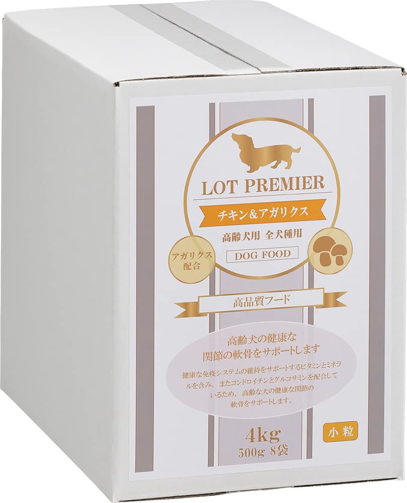 即日発送！ グレインフリー ロット プレミア チキン＆アガリクス 全犬種 高齢犬7才以上 小粒 4kg ドッグフード 着色料 香料 不使用