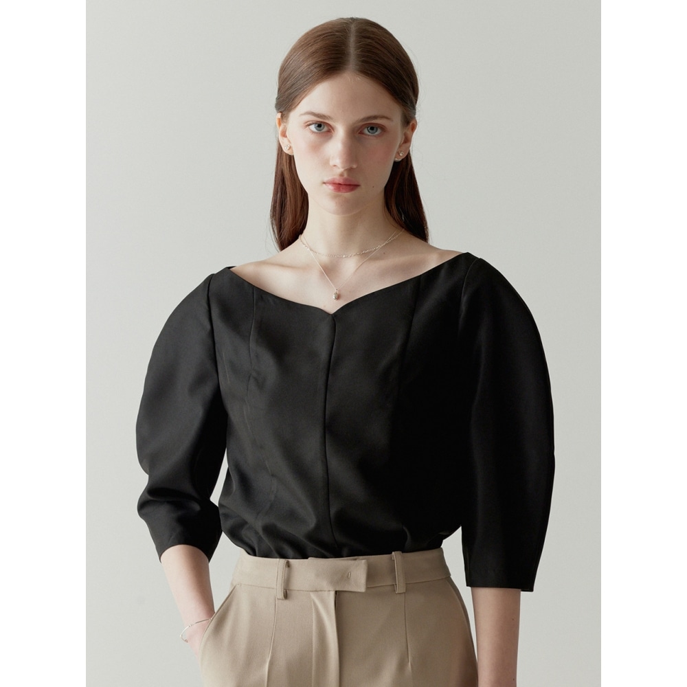フロルームベロニカブラウス (ブラック)
