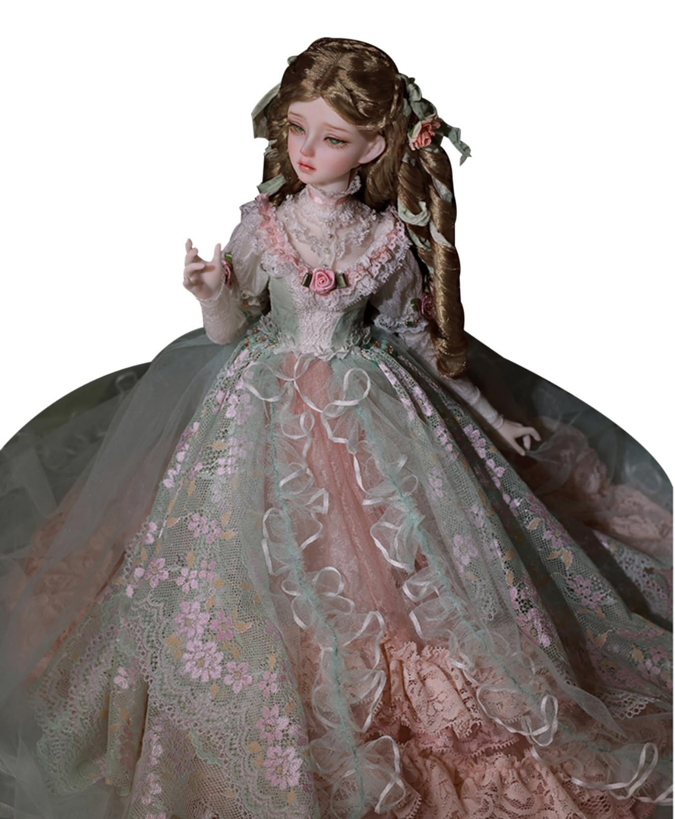 玩趣堂 1/4 スケール 球体関節人形 女 中世期 貴族 少女 BJDドール 可動 フィギュア 身長44CM メイク済み 仮装でき 可愛い 樹脂 服セット