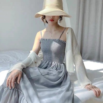 シャーリングキャミワンピース ワンピース フレアワンピース ワンピドレス ロング ロング丈 袖なし ノースリーブ フレア ハイウエスト かわいい 大人可愛い きれいめ シンプル カジュアル 大人 上品 5,561円