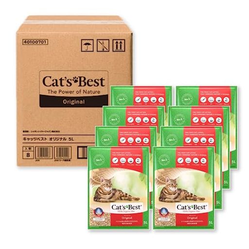 CAT’S BEST キャッツベスト オリジナル 5L × 8袋 猫砂 5L×8袋 (ケース販売)