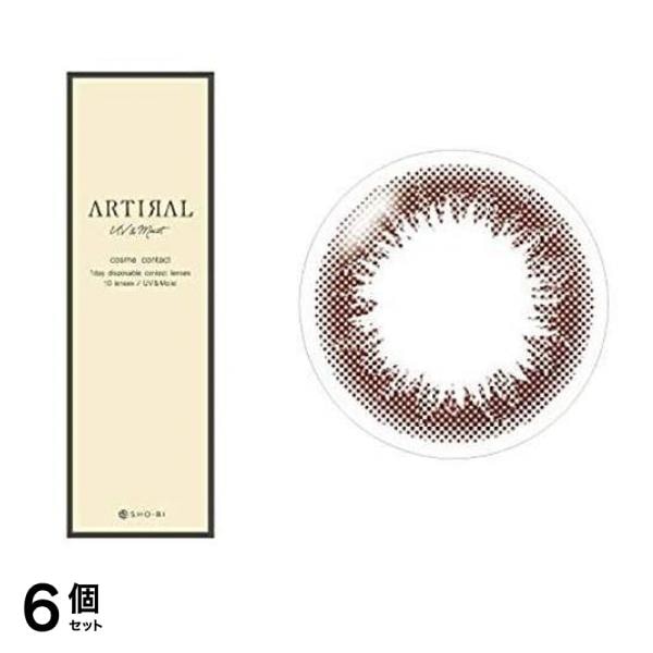 ARTIRAL(アーティラル) UV&Moist 1day ブラウン 10枚入 (-6.50 度あり) 6個セット