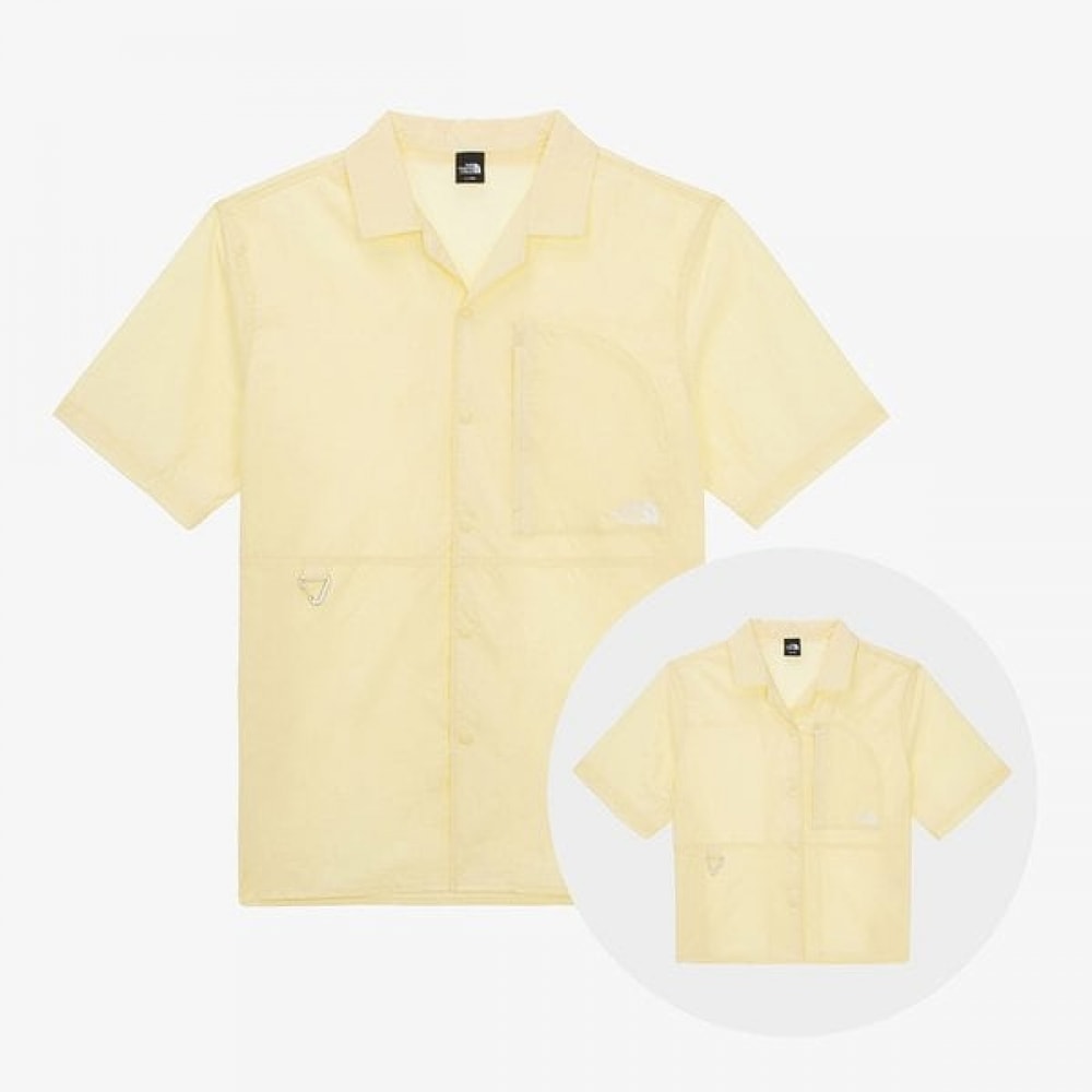 [ノースフェイス公式] NH8SR02D ワークウェア半袖シャツ_ライトイエロー