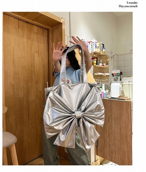 トートバッグ ハンドバッグ ショルダーバッグ 大容量 リボン レディース