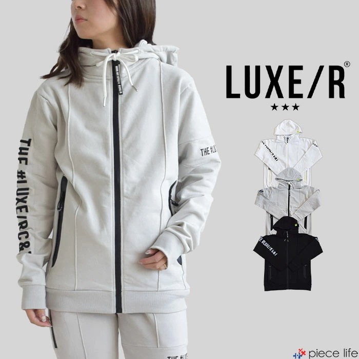 【2025秋冬新作】LUXE/R ラグジュ ゴルフ アウター パーカー ZIPアップ ストレッチ 裏フリース 裏起毛生地フード貼り付けZIPパーカー 長袖 メンズ レディース 46132
