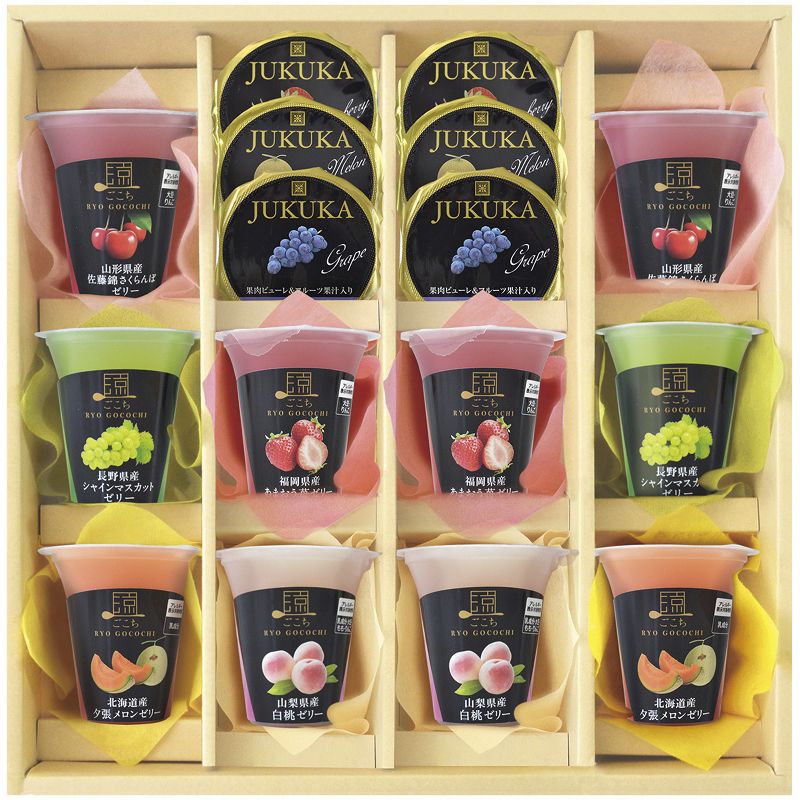 美食ファクトリー こだわりフルーツの果汁ゼリーセット C-D