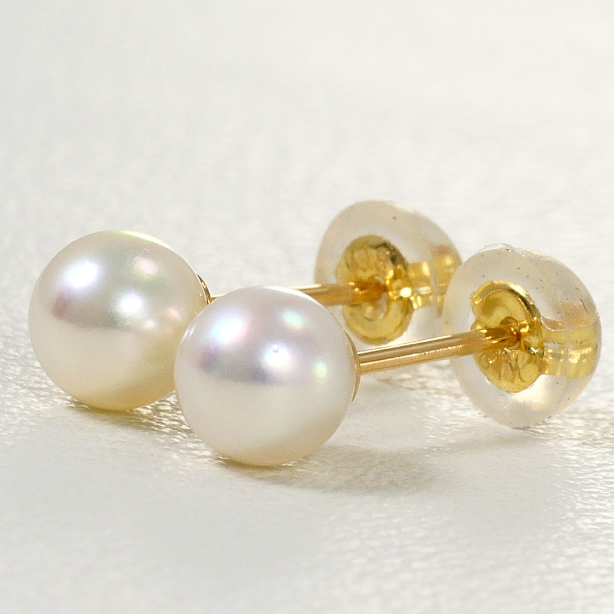 K18 18金 YG イエローゴールド ピアス パール（真珠） 総重量約0.5g ジュエリー 中古