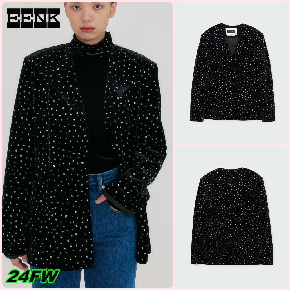 【EENK】送料/関税込 24FW ZUIEL Wide Lapel Jacket Jazzy Black