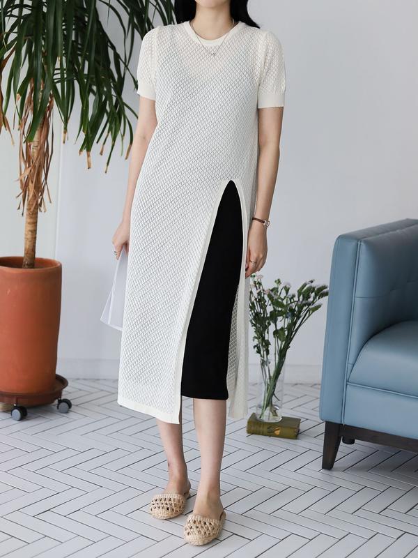 レイヤードニットワンピースセット