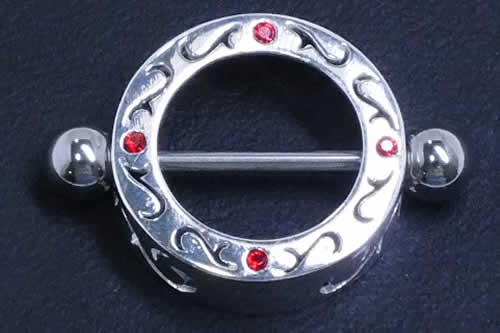 14G ニップル 乳首 パレス シルバー925 ニップルピアス ストレートバーベル シールド 14ゲージ 胸 乳輪 ボディピアス メンズ レディース サージカルステンレス plcn9xxxxxxxx