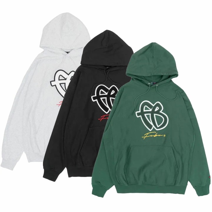 FUBU パーカー ブランド フーディ 長袖 スウェット 裏パイル メンズ 春秋冬用 全3色 大きいサイズ フブ フードパーカー トップス シンプル 袖ロゴ 刺繍