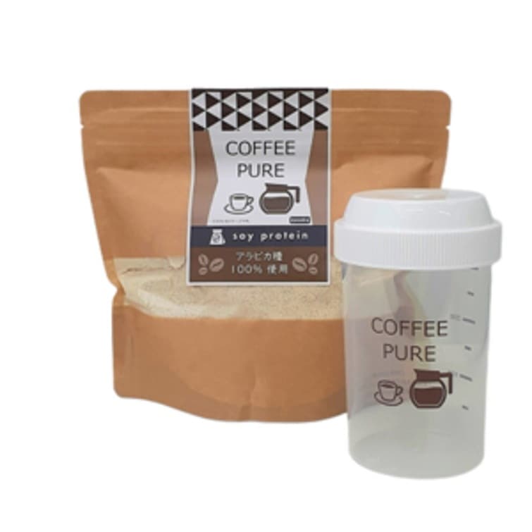 ピュアパートナー 珈琲ピュア ソイプロテイン 人工甘味料不使用 500g プロテインパウダー 国内加工 【オリジナルシェイカー付き】