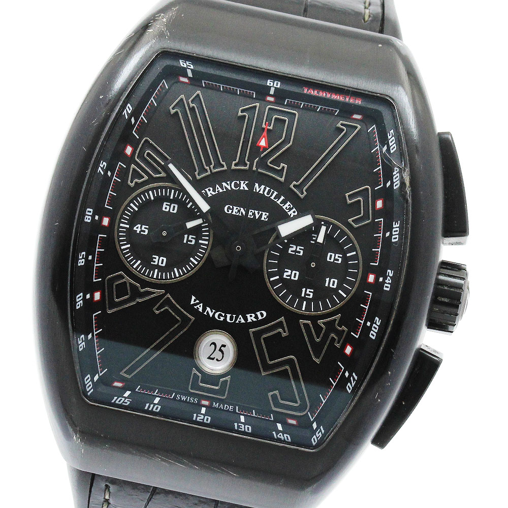 フランクミュラー FRANCK MULLER V45CCDT ヴァンガード クロノグラフ デイト 自動巻き メンズ 箱・保証書付き_886876【中古】 382,275円