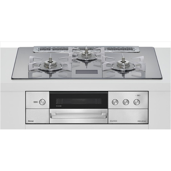 RHS71W38M13VCSTW-LP プラチナミラーD DELICIA ビルトインガスコンロ(プロパンガス用・両側強火タイプ・3口・75cm) 122,894円