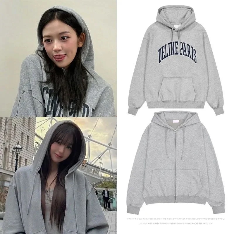 【Yujin/Wonyoung 着用】メンバー 応援 パーカー グッズ 男女兼用 トレーナートップス 服 衣装 韓国ファッション 韓国 パーカー スウェットパーカー