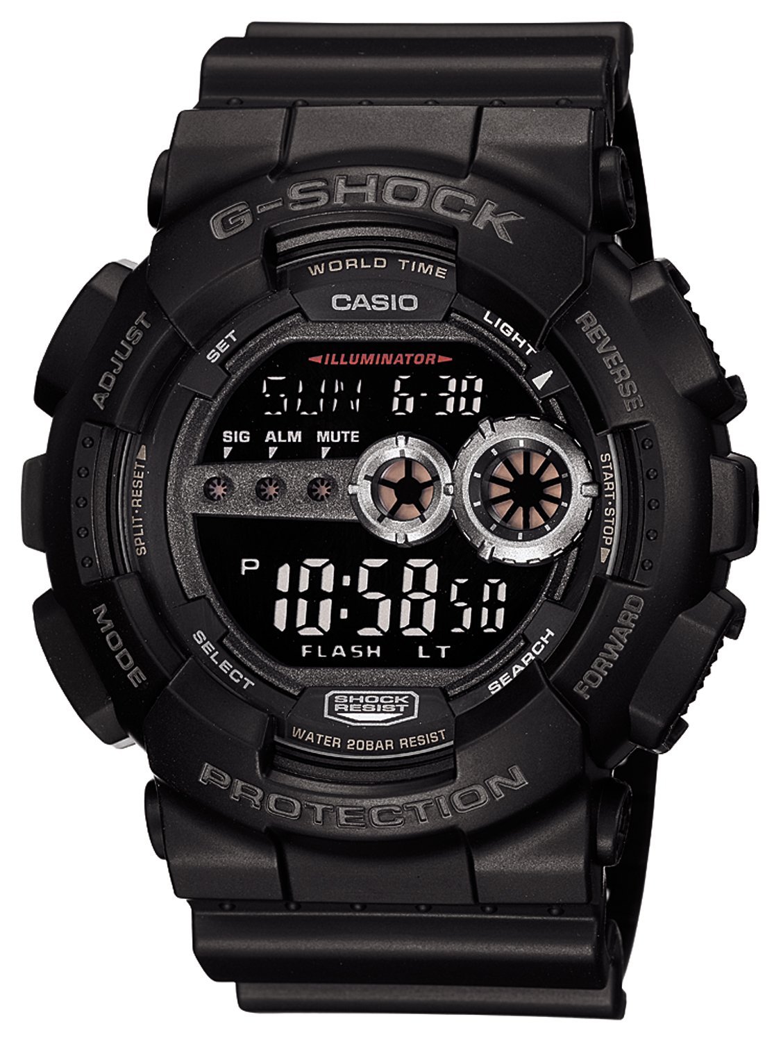 G-SHOCK GD-100シリーズ Heathered Color Series 樹脂バンド/20気圧防水/ブラック
