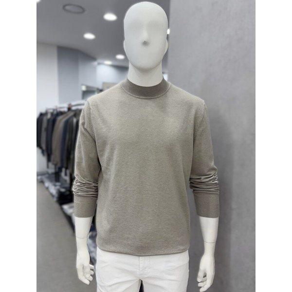 メンズ ソフト 冬 伸縮性 抜群 裏起毛 ウール混紡 ハーフタートルネック 半ハイネック 6色