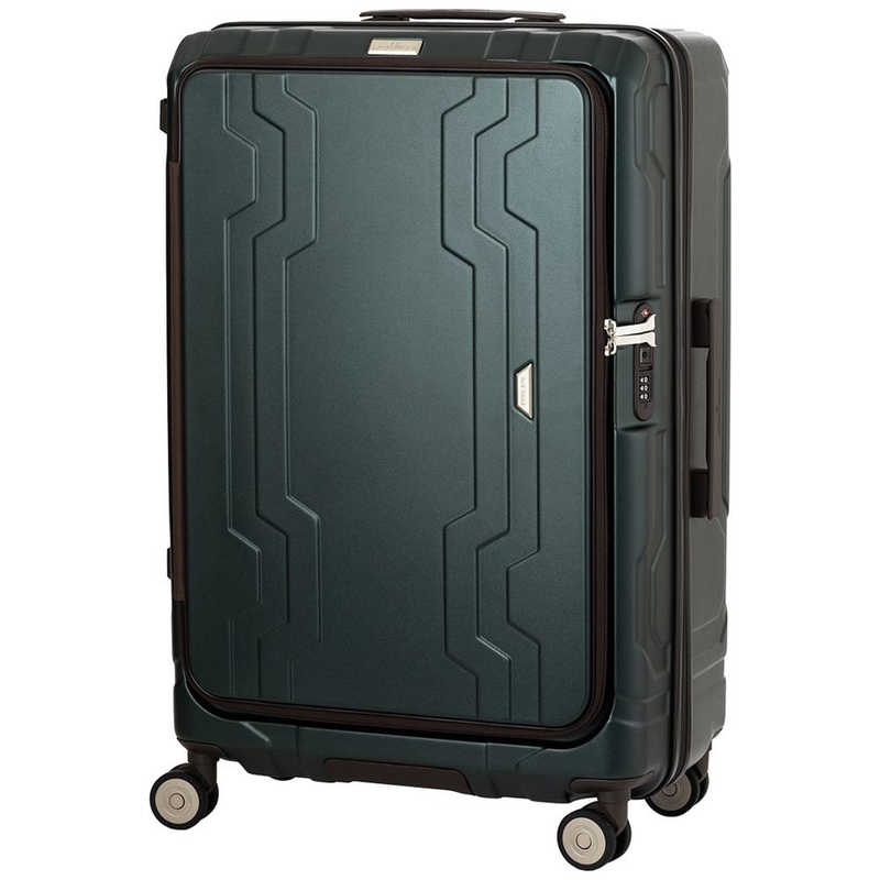 レジェンドウォーカー　BLUE WHALE フロントオープン 容量拡張7cm ボトムハンドル＆ドリンクホルダー装備 LEGEND WALKER ［TSAロック搭載］ グリーン　5525-60GR