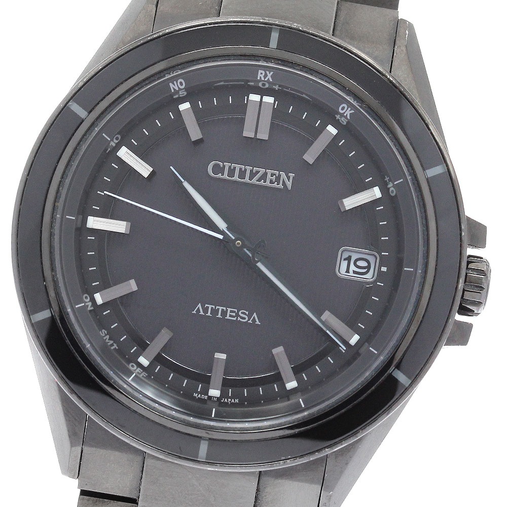 シチズン CITIZEN CB3035-72E/H128-001R704 アテッサ ACT Line デイト ソーラー電波 メンズ 良品 箱・保証書付き_938968【中古】