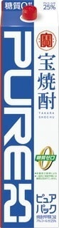 【送料無料】【2ケース販売】宝酒造 宝焼酎 ピュアパック 25度 3L 3000ml8本【北海道沖縄県東北四国九州地方は必ず送料が掛かります】