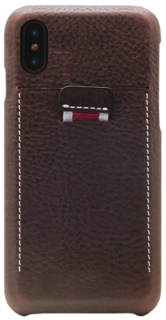 SLG Design iPhone XS/X ケース 本革 Minerva Box Leather Back Case ブラウン(ミネルバボックスレザーバックケース) アイフォン カバー レザー 5.