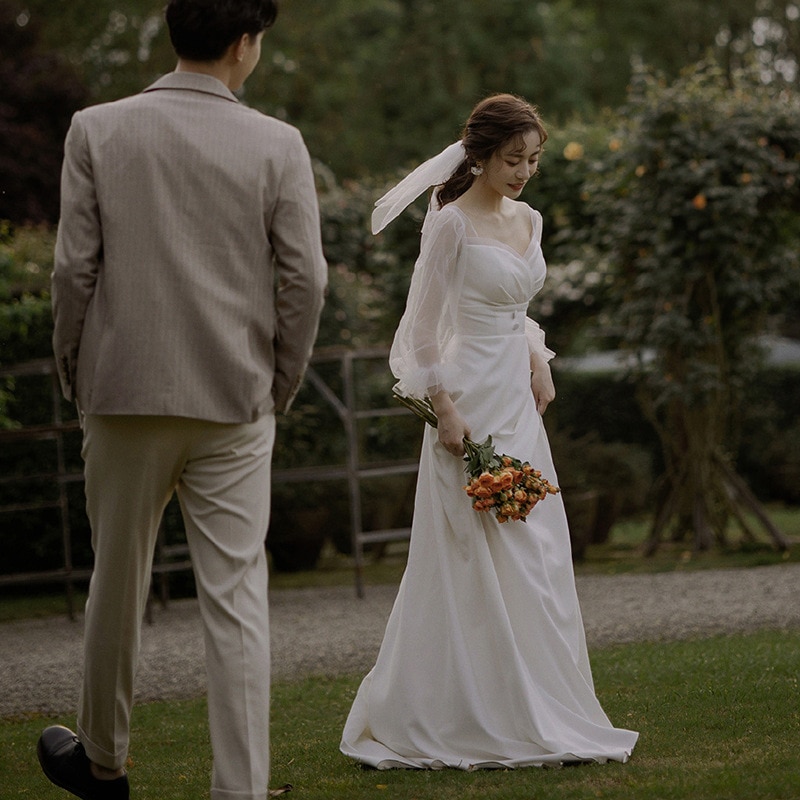 【L.O.V.E】 ウェディングドレス 白 結婚式 花嫁 サイズオーダーメイド可能 成人式 お呼ばれ ウェディング 演奏会 二次会 パーティードレス 前撮り ワンピース ロングドレス メガ割 27