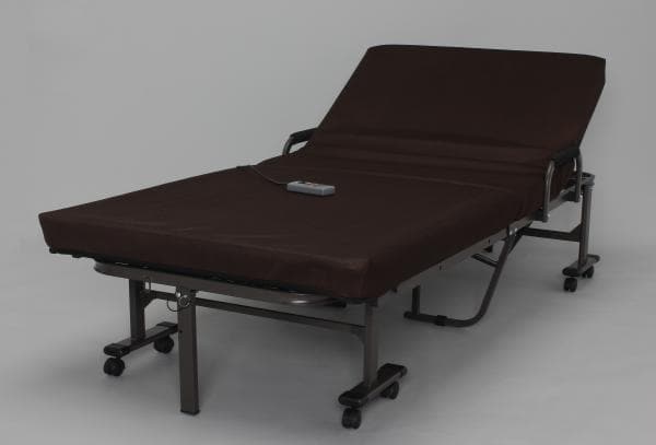 アイリスオーヤマ 折りたたみ電動リクライニングベッド OTB-KDH ブラウン