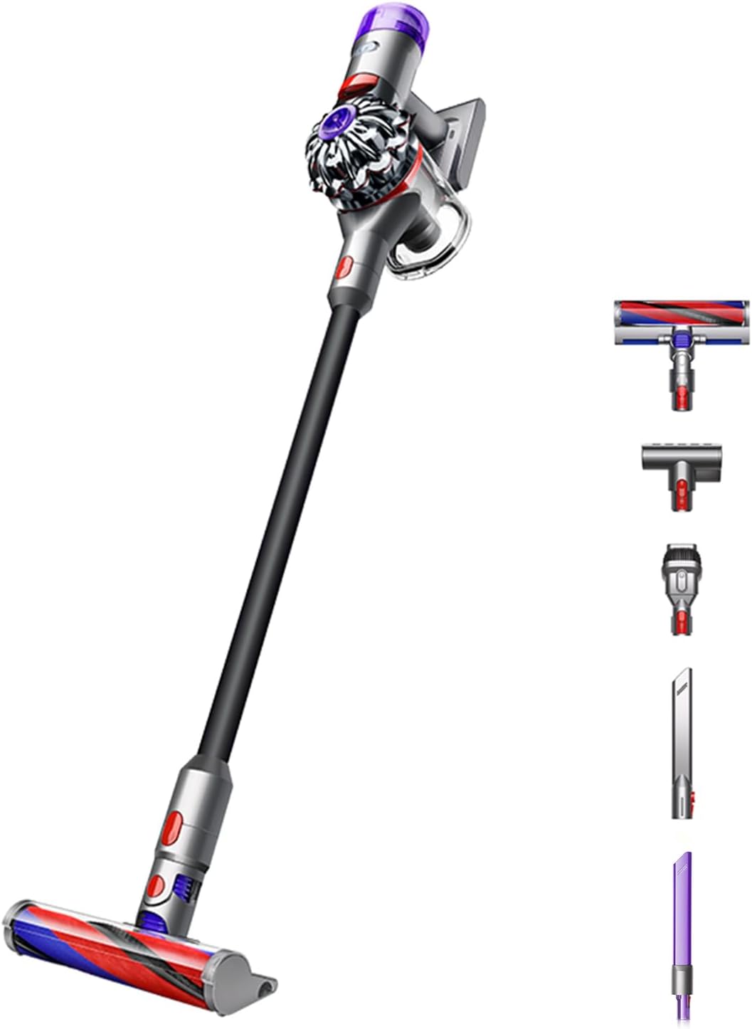 Dyson(ダイソン) コードレス掃除機 Dyson V8 Slim Fluffy スティック ハンディクリーナー サイクロン (SV10K EXT BK) 【より小さくより軽く性能はそのままに