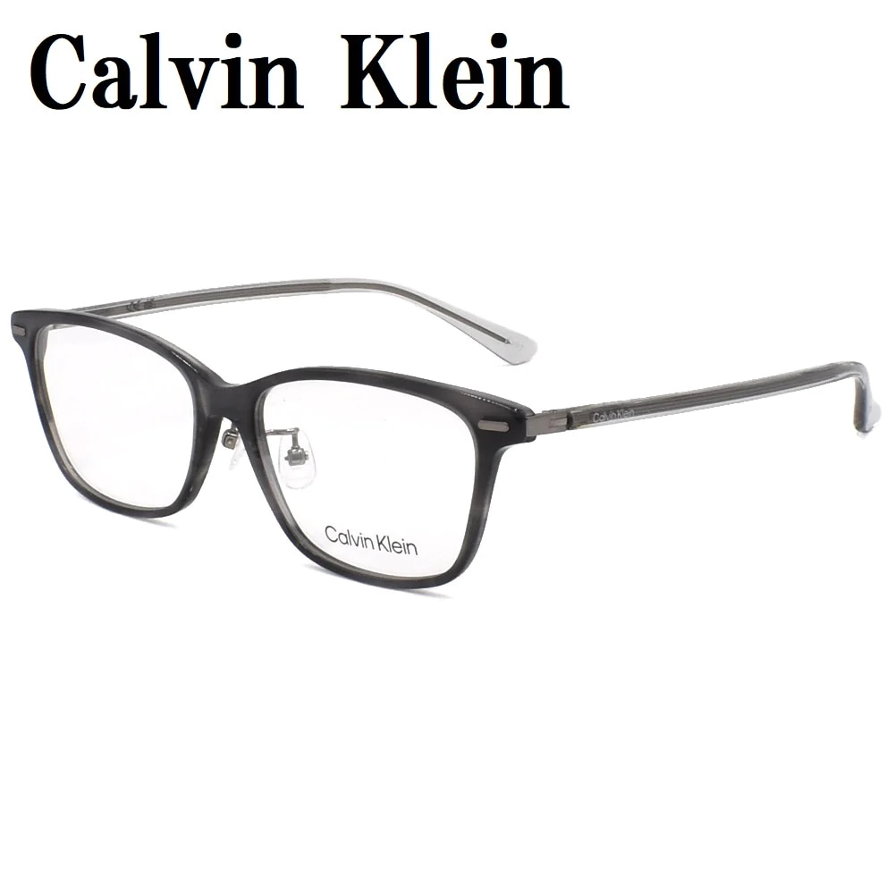 国内正規品 CK22561LB 038 メガネ 眼鏡 アイウェア アジアンフィット フレーム 鼻あて メンズ レディース グレーホーン クリア