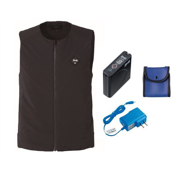 空調服(R) 2021年 THERMALGEAR サーマルギア TG22101 発熱防寒ベスト LISUPER1バッテリーセット(サイズ：Sカラー：ブラック)