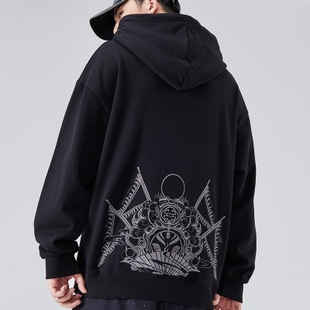 フェイス中国風の真髄刺繍フード付きのセーターのレトロな男性の潮パーソナリティ緩い大きなヤードコート潮のブランドGuochao 6,299円