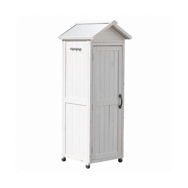 住まいスタイル 三角屋根スリム収納庫 ホワイト KGRS1600S-WHT メーカー直送