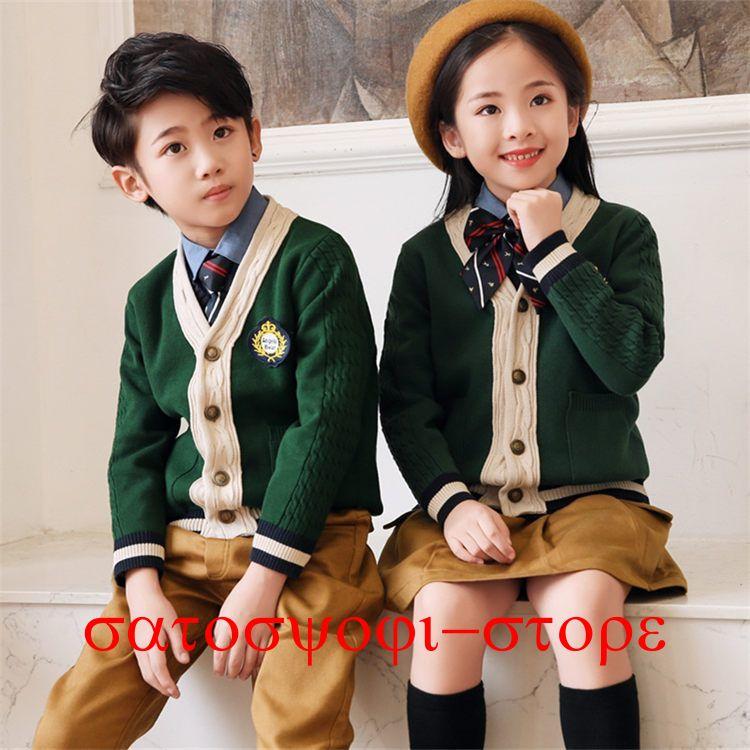 新作即納キッズ フォーマル スーツ 入学式 女の子 男の子 カーディガン シャツ ネクタイ スカート 5点セット 春秋 入学式 長袖 七五三 卒園式 フォーマルスーツ キッズキッズ フォーマル