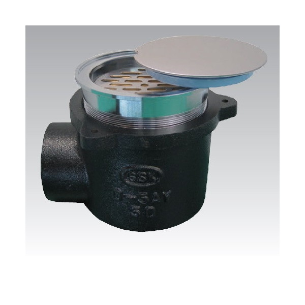 アウス D-5AY-3CO [非防水用床排水トラップ横型掃除口(内部目皿付)]